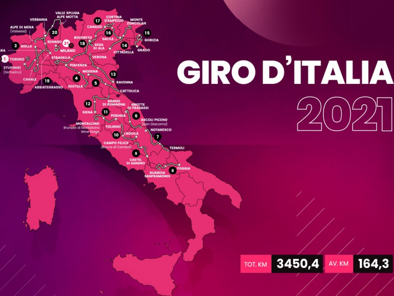 Route of the Giro d'Italia 2021 and stages' quick analysis